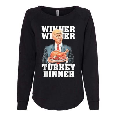 Humor Funny Trump Winner Winner Turkey Dinner Thanksgiving Womens California Wash Sweatshirt