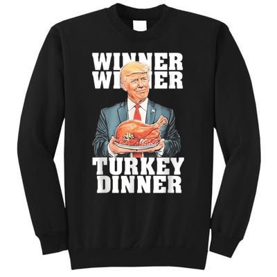 Humor Funny Trump Winner Winner Turkey Dinner Thanksgiving Tall Sweatshirt