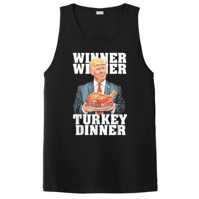 Humor Funny Trump Winner Winner Turkey Dinner Thanksgiving PosiCharge Competitor Tank