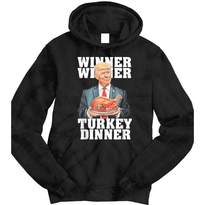 Humor Funny Trump Winner Winner Turkey Dinner Thanksgiving Tie Dye Hoodie