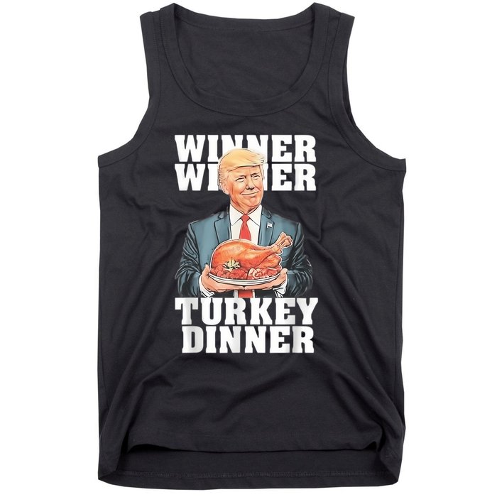 Humor Funny Trump Winner Winner Turkey Dinner Thanksgiving Tank Top