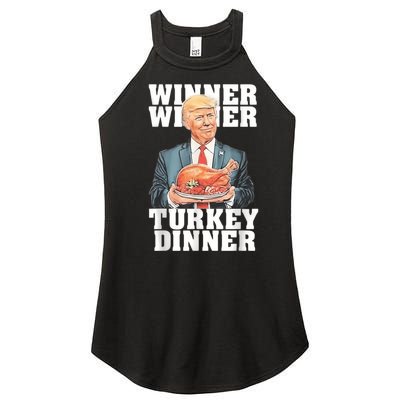 Humor Funny Trump Winner Winner Turkey Dinner Thanksgiving Women's Perfect Tri Rocker Tank