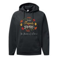 Happy Friendsgiving Turkey Friends Giving Performance Fleece Hoodie