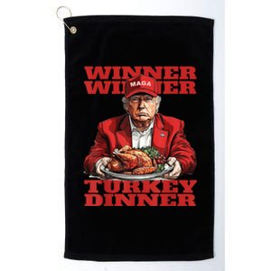 Humor Funny Trump Winner Winner Turkey Dinner Thanksgiving Platinum Collection Golf Towel