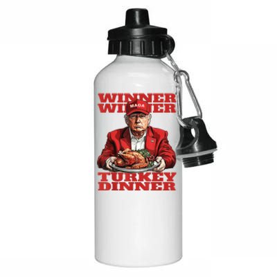 Humor Funny Trump Winner Winner Turkey Dinner Thanksgiving Aluminum Water Bottle 