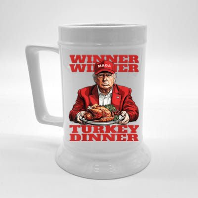 Humor Funny Trump Winner Winner Turkey Dinner Thanksgiving Beer Stein