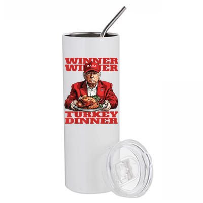 Humor Funny Trump Winner Winner Turkey Dinner Thanksgiving Stainless Steel Tumbler