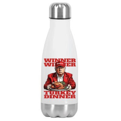 Humor Funny Trump Winner Winner Turkey Dinner Thanksgiving Stainless Steel Insulated Water Bottle