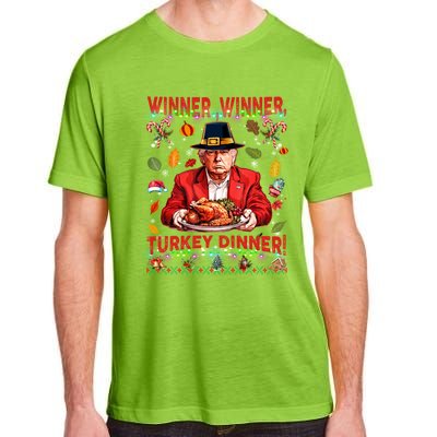 Humor Funny Trump Winner Winner Turkey Dinner Thanksgiving Adult ChromaSoft Performance T-Shirt