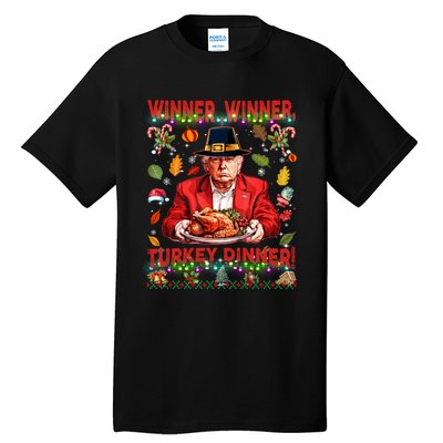 Humor Funny Trump Winner Winner Turkey Dinner Thanksgiving Tall T-Shirt