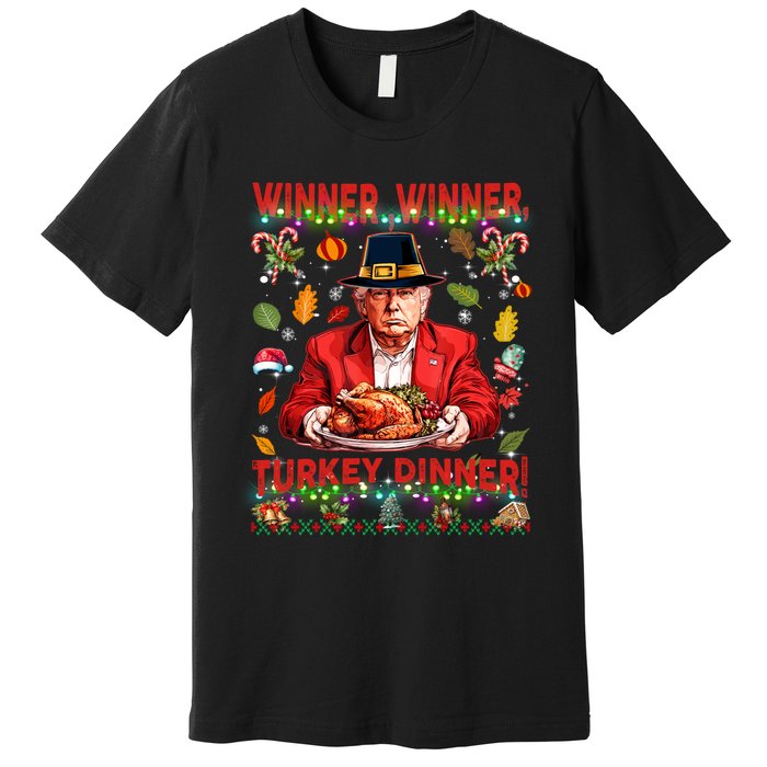 Humor Funny Trump Winner Winner Turkey Dinner Thanksgiving Premium T-Shirt