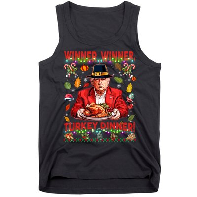 Humor Funny Trump Winner Winner Turkey Dinner Thanksgiving Tank Top