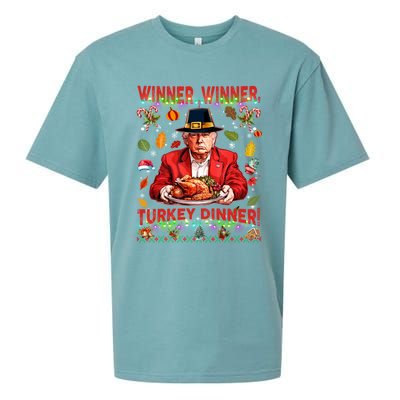 Humor Funny Trump Winner Winner Turkey Dinner Thanksgiving Sueded Cloud Jersey T-Shirt