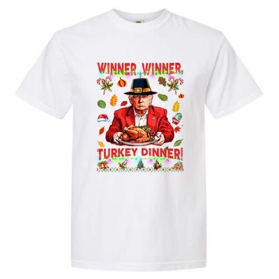 Humor Funny Trump Winner Winner Turkey Dinner Thanksgiving Garment-Dyed Heavyweight T-Shirt