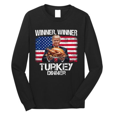 Humor Funny Trump Winner Winner Turkey Dinner Thanksgiving Long Sleeve Shirt