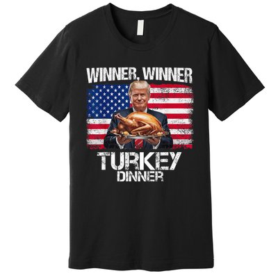 Humor Funny Trump Winner Winner Turkey Dinner Thanksgiving Premium T-Shirt