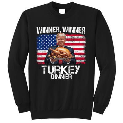 Humor Funny Trump Winner Winner Turkey Dinner Thanksgiving Tall Sweatshirt