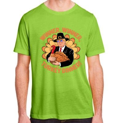 Humor Funny Trump Winner Winner Turkey Dinner Thanksgiving Adult ChromaSoft Performance T-Shirt