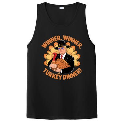 Humor Funny Trump Winner Winner Turkey Dinner Thanksgiving PosiCharge Competitor Tank