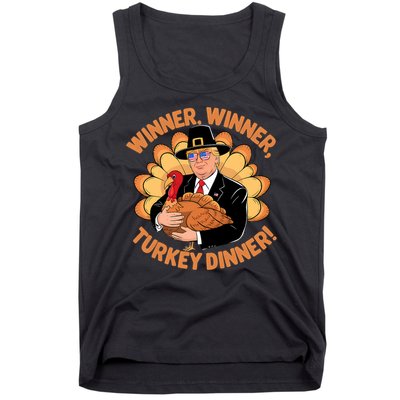 Humor Funny Trump Winner Winner Turkey Dinner Thanksgiving Tank Top