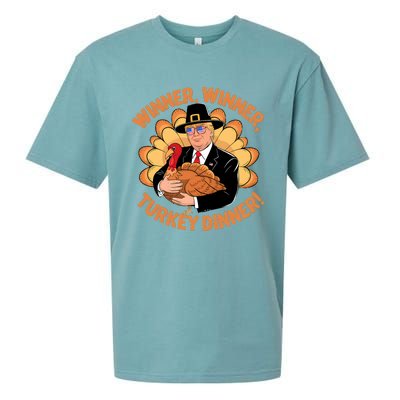 Humor Funny Trump Winner Winner Turkey Dinner Thanksgiving Sueded Cloud Jersey T-Shirt