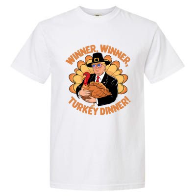 Humor Funny Trump Winner Winner Turkey Dinner Thanksgiving Garment-Dyed Heavyweight T-Shirt