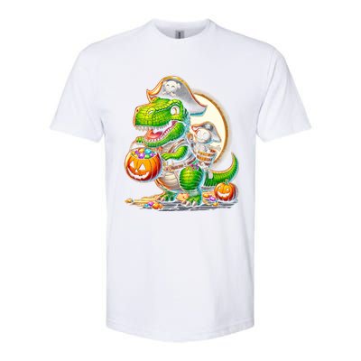 Halloween Funny T Rex Dinosaur Pirate Boy Trick Treat Softstyle® CVC T-Shirt