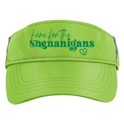 Here For The Shenanigans Funny St Patrick's Day Adult Drive Performance Visor