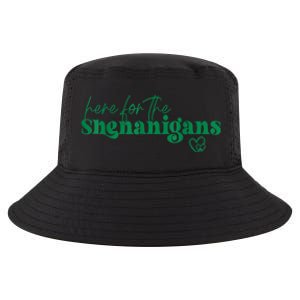 Here For The Shenanigans Funny St Patrick's Day Cool Comfort Performance Bucket Hat