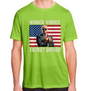 Humor Funny Trump Winner Winner Turkey Dinner Thanksgiving Adult ChromaSoft Performance T-Shirt