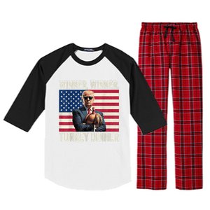 Humor Funny Trump Winner Winner Turkey Dinner Thanksgiving Raglan Sleeve Pajama Set