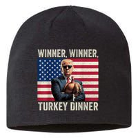 Humor Funny Trump Winner Winner Turkey Dinner Thanksgiving Sustainable Beanie