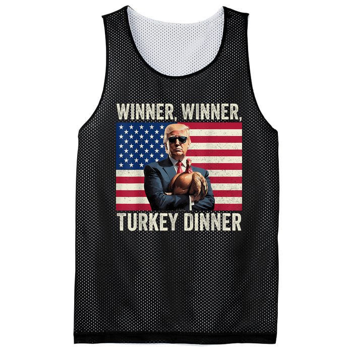 Humor Funny Trump Winner Winner Turkey Dinner Thanksgiving Mesh Reversible Basketball Jersey Tank