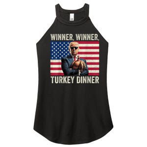 Humor Funny Trump Winner Winner Turkey Dinner Thanksgiving Women's Perfect Tri Rocker Tank