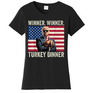 Humor Funny Trump Winner Winner Turkey Dinner Thanksgiving Women's T-Shirt