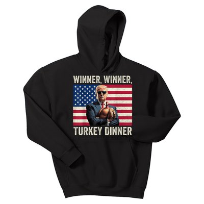 Humor Funny Trump Winner Winner Turkey Dinner Thanksgiving Kids Hoodie