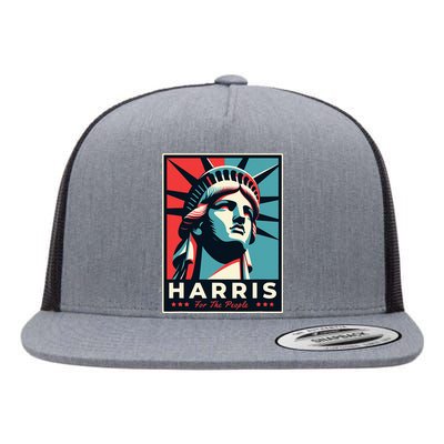 Haris For The People Design Standard Style Flat Bill Trucker Hat