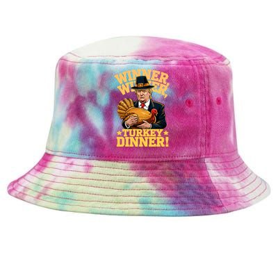 Humor Funny Trump Winner Winner Turkey Dinner Thanksgiving Sweatshirt Tie-Dyed Bucket Hat