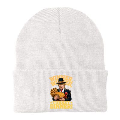 Humor Funny Trump Winner Winner Turkey Dinner Thanksgiving Sweatshirt Knit Cap Winter Beanie