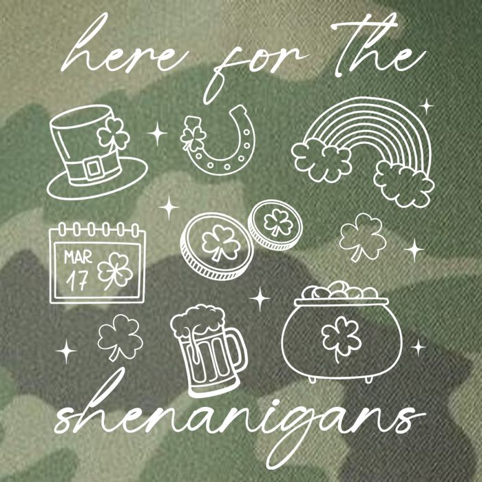 Here For The Shenanigans St Patricks Day Legacy Tie Dye Trucker Hat