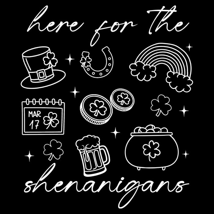 Here For The Shenanigans St Patricks Day Drawstring Bag
