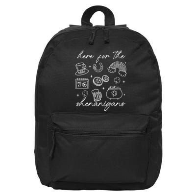 Here For The Shenanigans St Patricks Day 16 in Basic Backpack