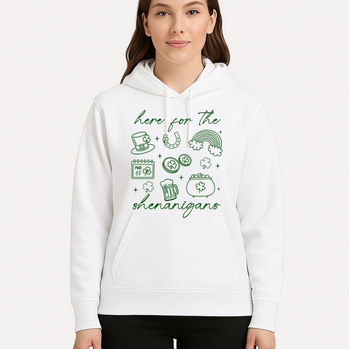 Here For The Shenanigans St Patricks Day Hoodie