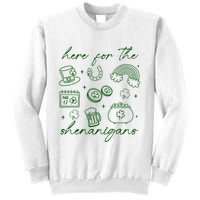 Here For The Shenanigans St Patricks Day Sweatshirt