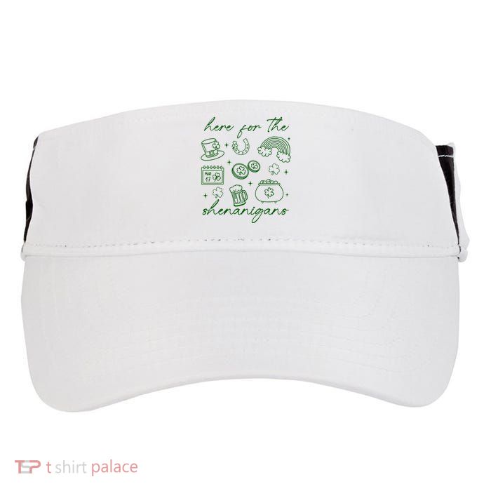 Here For The Shenanigans St Patricks Day Adult Drive Performance Visor