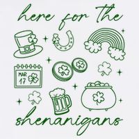 Here For The Shenanigans St Patricks Day Flatbill Hat
