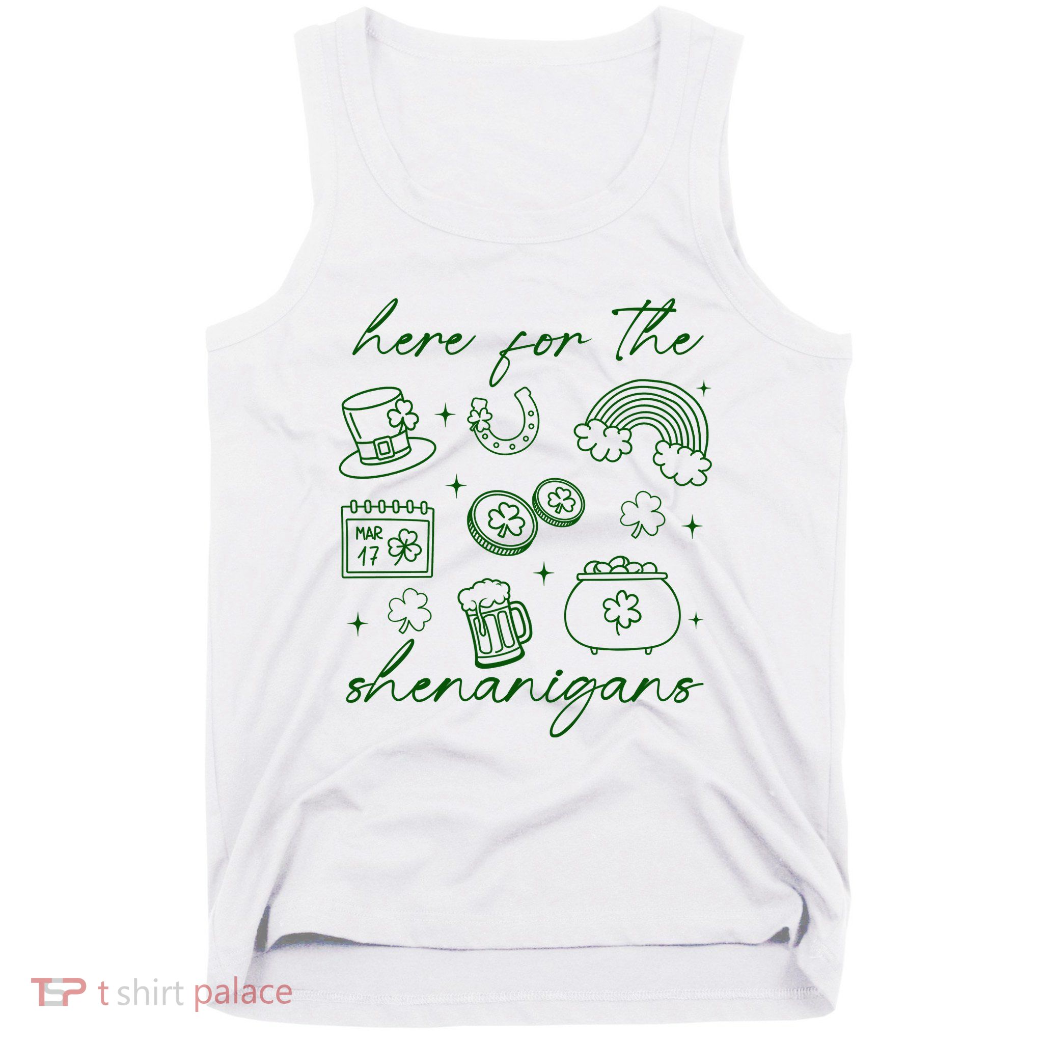 Here For The Shenanigans St Patricks Day Tank Top