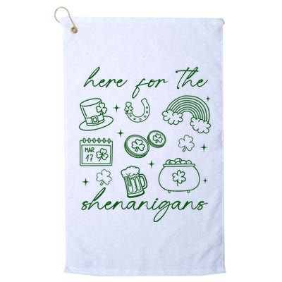 Here For The Shenanigans St Patricks Day Golf Towel