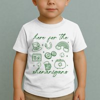 Here For The Shenanigans St Patricks Day Toddler T-Shirt