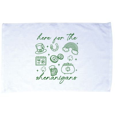 Here For The Shenanigans St Patricks Day Microfiber Hand Towel